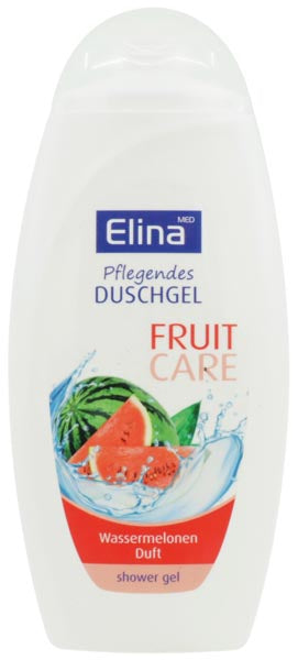 Dusch Gel Elina 300ml Fruit Care Wassermelone Pflegendes Duschgel mit Wassermelonen-Duft ovale Flasche