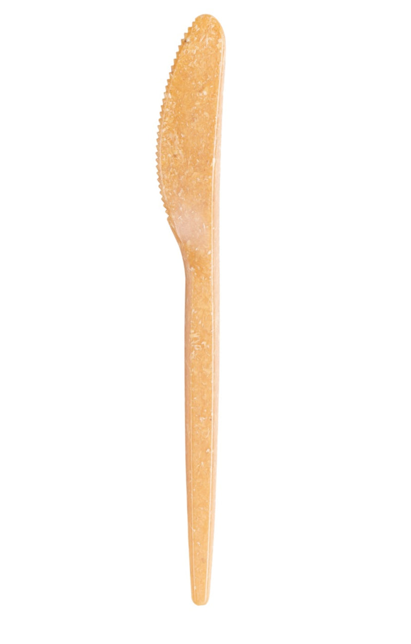 10 Mehrweg-Holzfasermesser, natur, Länge 16,5cm, 3,6g