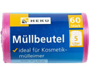 60 Mini-Müllbeutel, 5l, Rolle, rosa, HDPE