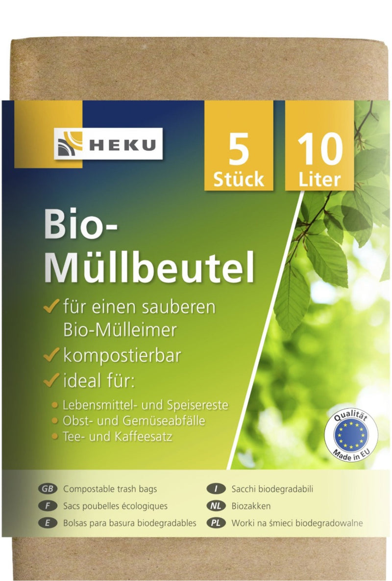5 Bio-Müllbeutel, 10l, braun
