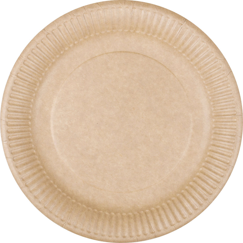 Pappteller 20 Stk. natur, Ø 23cm, Kraftkarton FSC be green