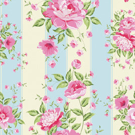 Tissue servietten-Peonies on Stripes