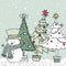 Tissue servietten-Graphic Snowman and Xmas Trees