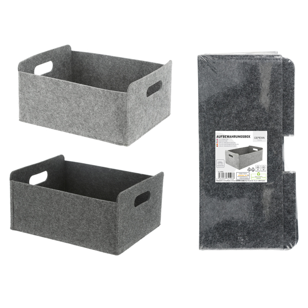 [CEP-69245] Aufbewahrungsbox Filz faltbar 2/s 25x31x15cm