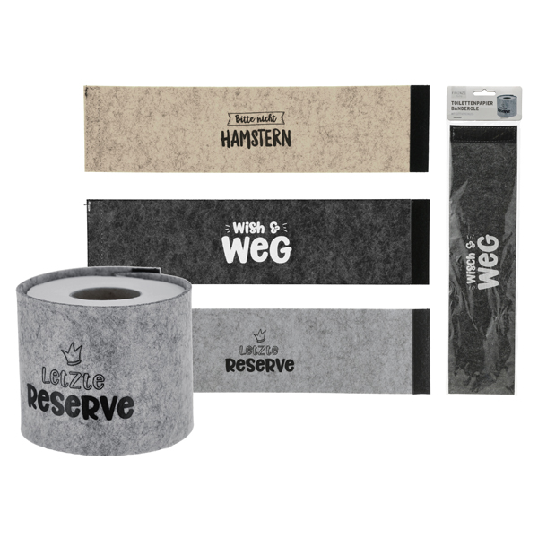 [CEP-68339] Toilettenpapier Banderole Filz meliert 3/s 
