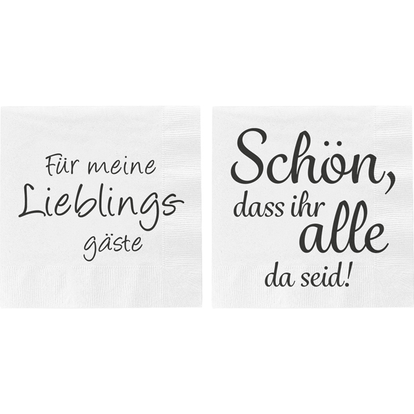 Servietten "Sprüche", 20er Pack, 2/s