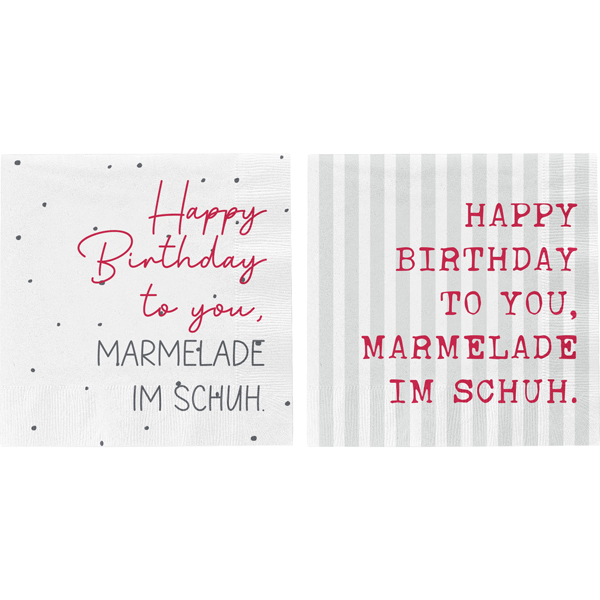 Servietten Happy Birthday, 20er Pack, 2/s