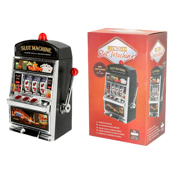Spardose Spielautomat, mit Klingel u. LED