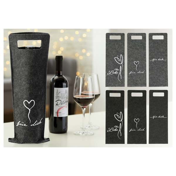 Flaschentasche Filz Geschenk 6/s 