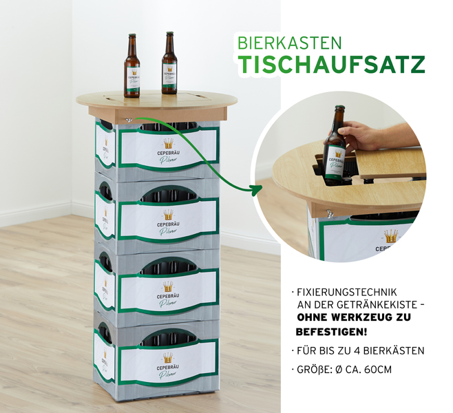 [CEP-78138] Bierkasten Tischaufsatz, ca. 60cmD