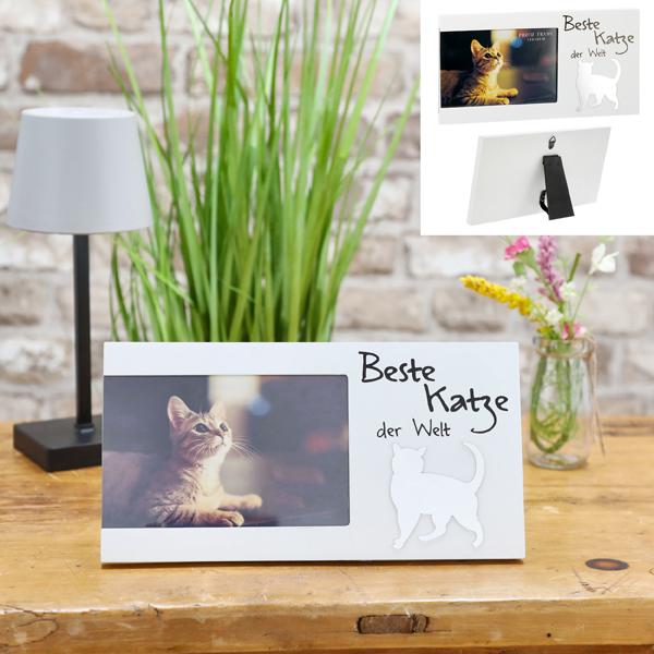 [CEP-61202] Bilderrahmen "Beste Katze der Welt", ca. 25x13cm