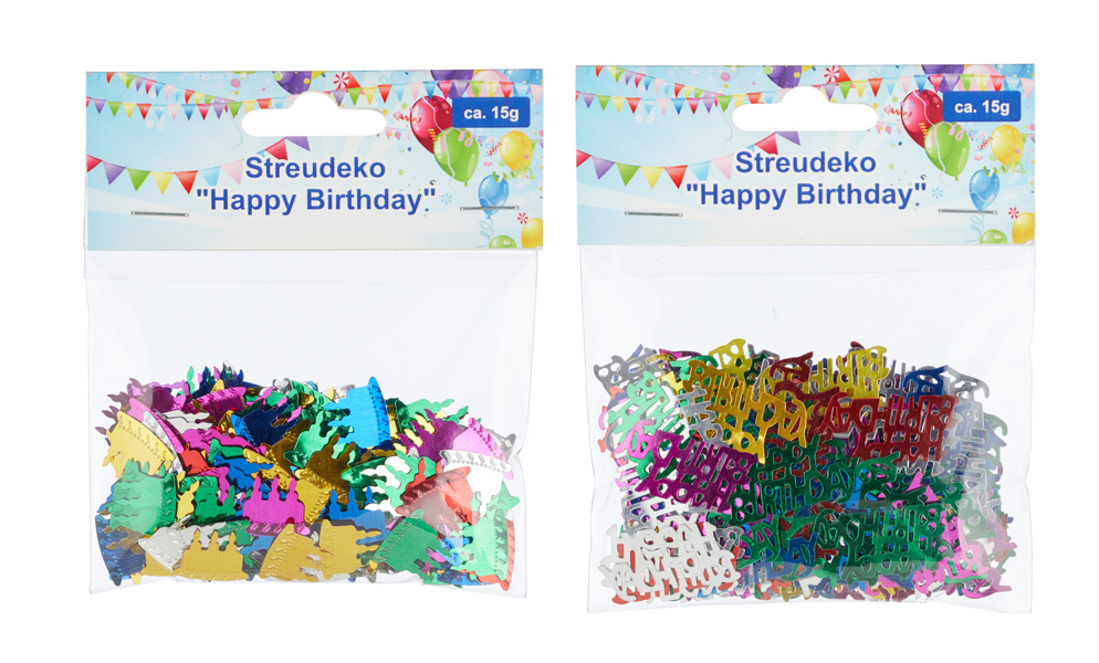 [CEP-99250] Streudeko "Happy Birthday" ca. 15gr. , 2/s