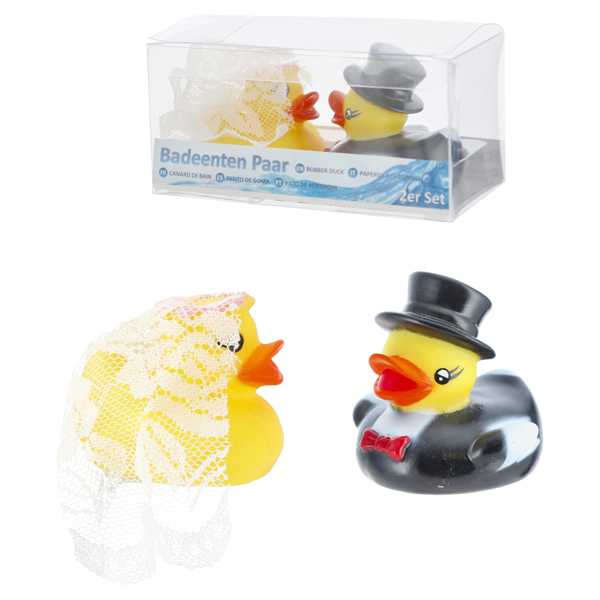 [CEP-60666] Badeente "Hochzeitspaar", 2er Set, ca. 5cm