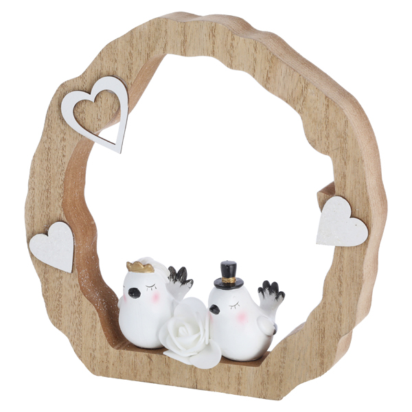 [CEP-67053] Dekoaufsteller Hochzeitstaubenpaar, 18x18cm