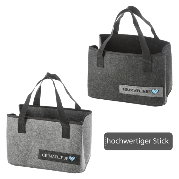 [CEP-68514] Filztasche zur Aufbewahrung Heimatliebe 2/s