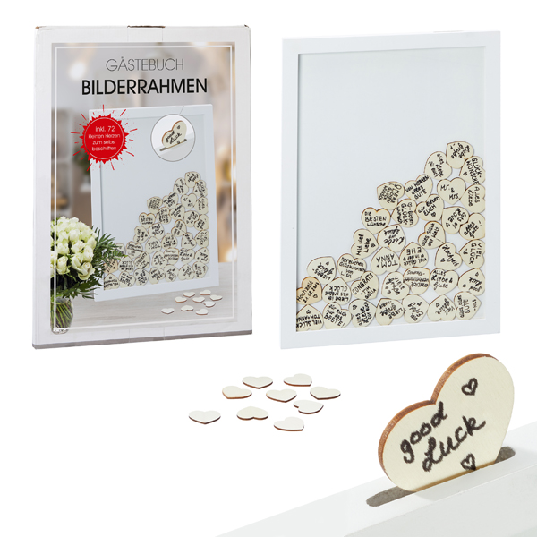 [CEP-68029] Bilderrahmen "Gästebuch Herz", ca.42cmH