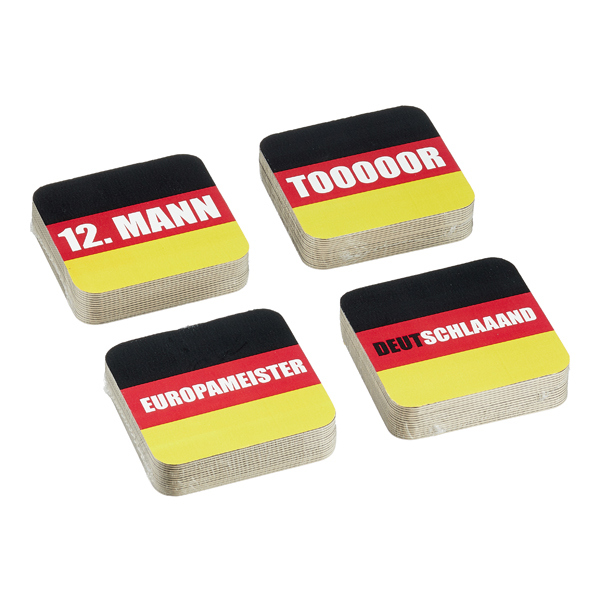 [CEP-590013] Bierdeckel "Fußball"  15 Stück , 4-sortiert