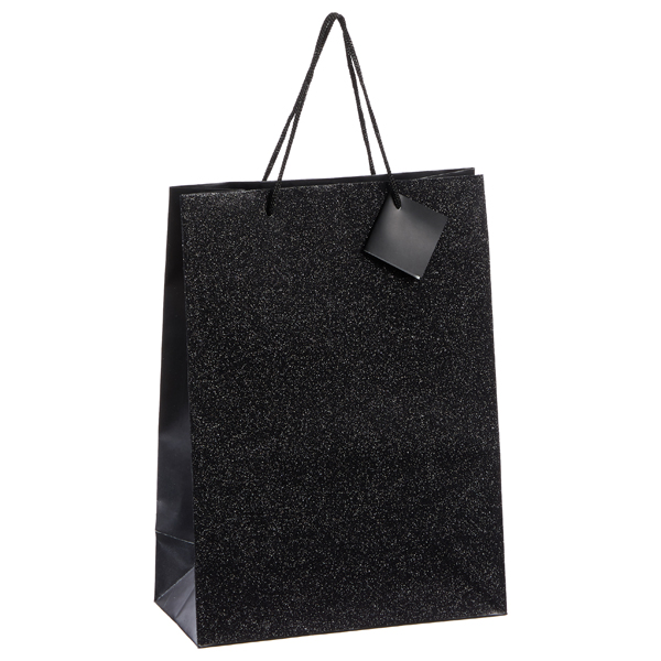 [CEP-42863S] Geschenktüte "Glam", schwarz, XL, ca. 46 cm