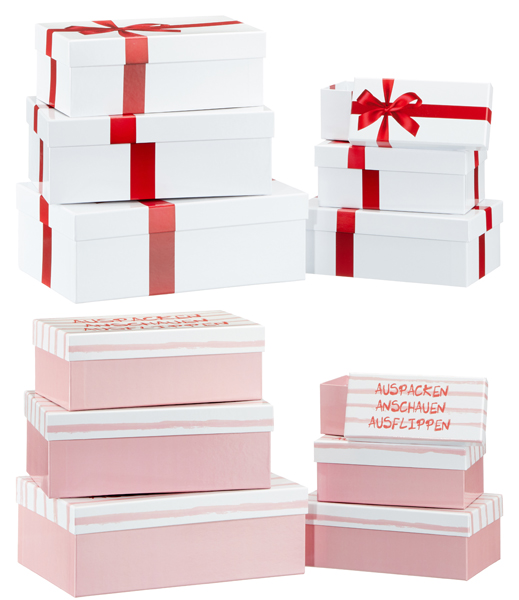 [CEP-63331] Boxenset "Geschenk", rechteckig, 2/s, 6er Set