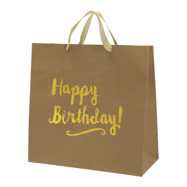 [CEP-45276] Kraftpapier Geschenktüte Happy Birthday, L, ca. 38cmH