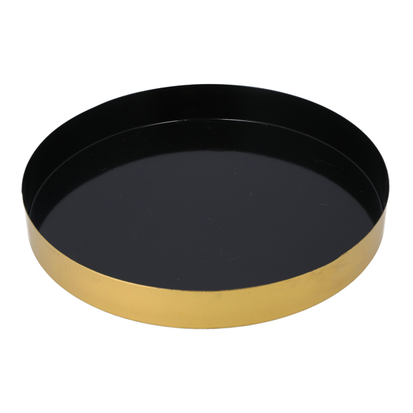 Platte, gold schwarz, ca. 25cmD