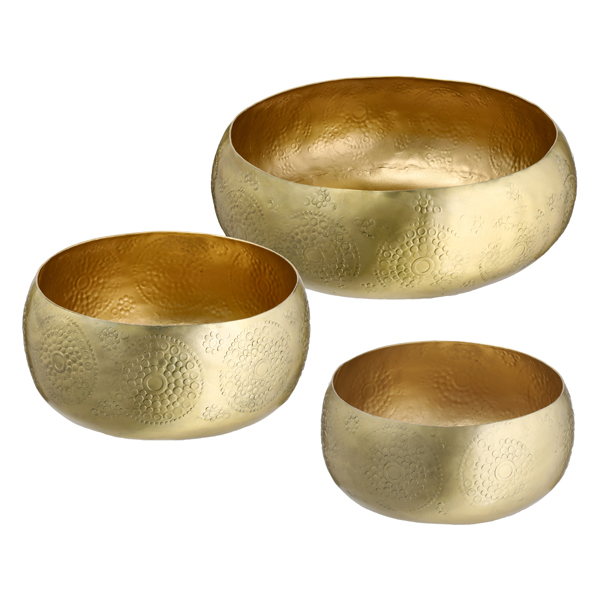 [CEP-45722] Deko Schale, gold, 3er Set