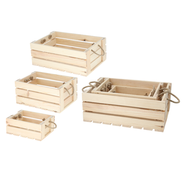 [CEP-65239] Holzkiste mit Henkel, 3er Set