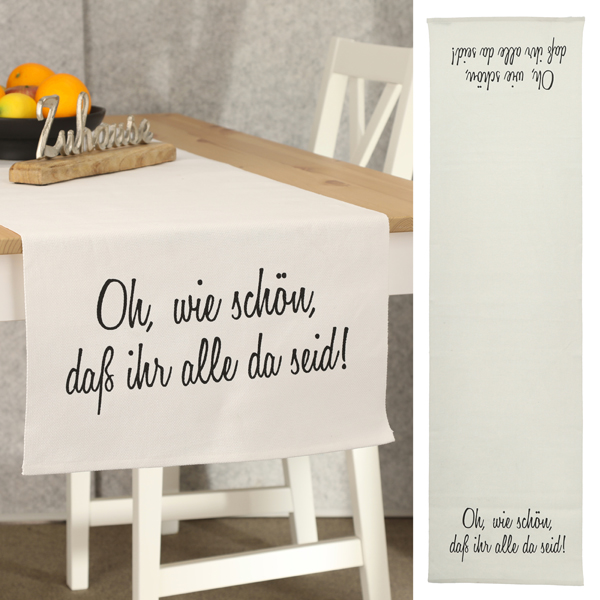 [CEP-45361] Tischläufer oh, wie schön, schwarz, ca.40x160cm