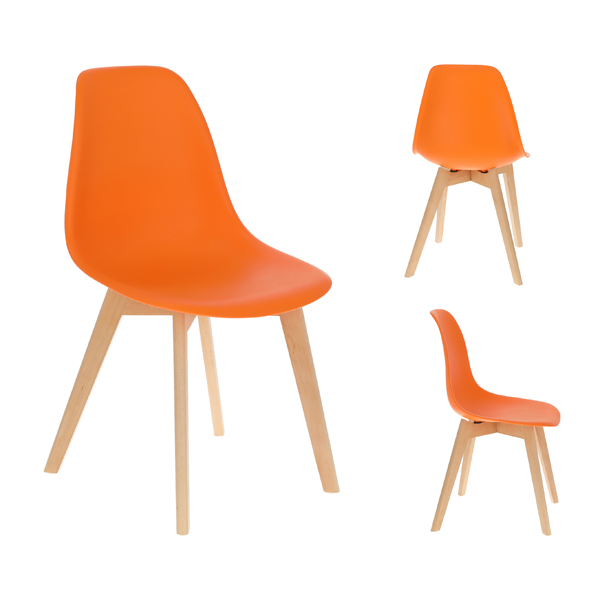 Stuhl Scandia, orange, ca. 83cmH