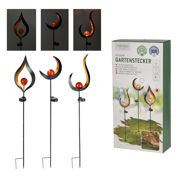 [CEP-56172] LED Solar Gartenstecker, ca. 90cm, 3/s