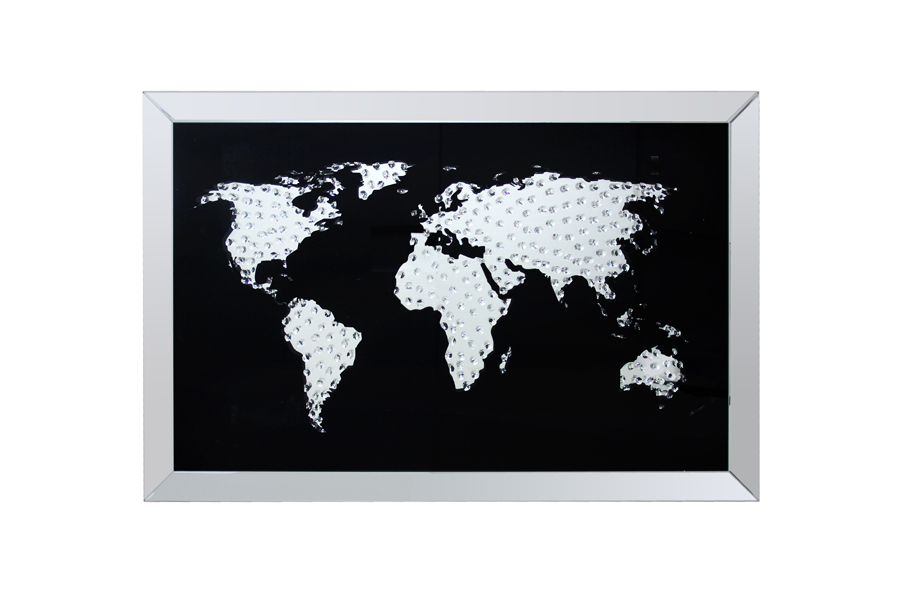 [CEP-72772] Bild "Kristall Weltkarte", 90x60cm
