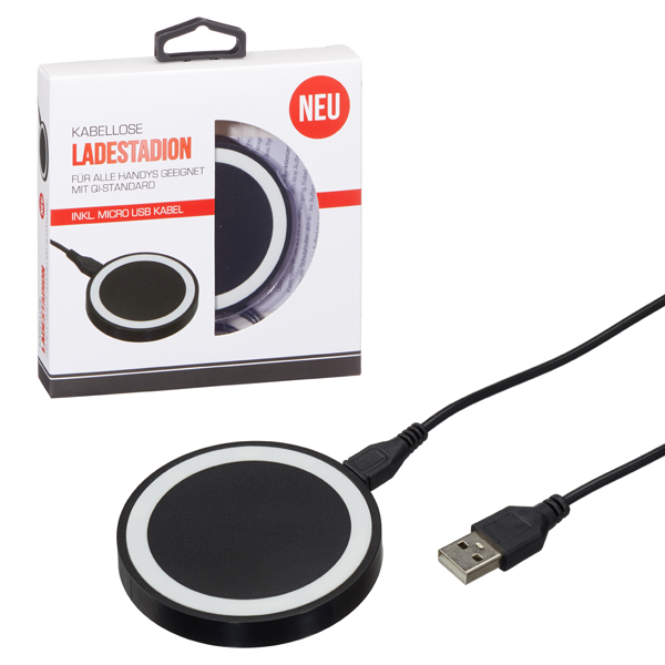 [CEP-73024] Kabellose Ladestation f.Handys m. QI-Standard, 8cm d
