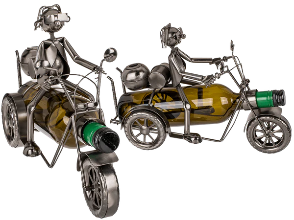 [71/3193] Metall-Flaschenhalter, Motorradfahrer I,