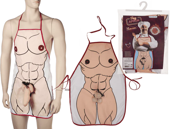 [OOTB-14/2017] Küchenschürze, Männerkörper mit Plüsch-Penis,