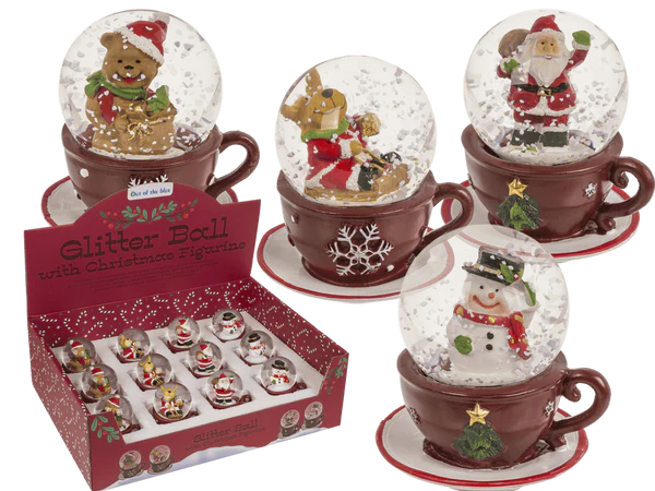 [OOTB-946101] Schneekugel, Weihnachtsfigur, auf Sockel,