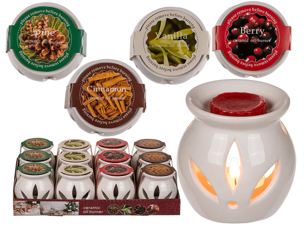 [OOTB-949039] Weiße Aromalampe mit Duftmelts (Vanille, Kiefer,