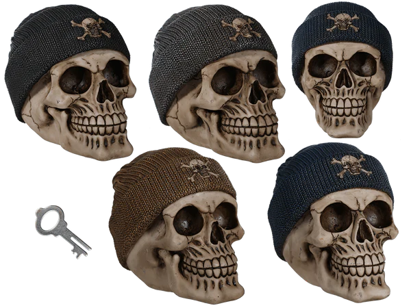 [OOTB-78/5737] Spardose, Totenkopf mit Fischermütze,