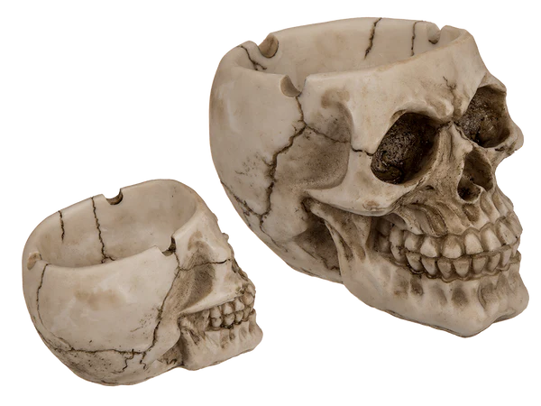 Aschenbecher, Totenkopf, ca. 12 cm,