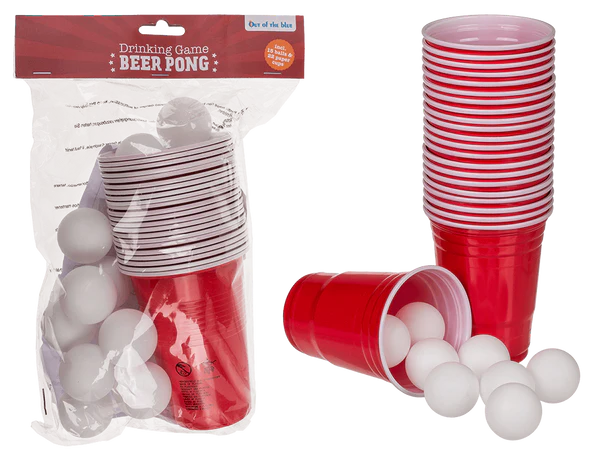 [OOTB-79/3936] Trinkspiel, Beer Pong, mit 15 Bällen &