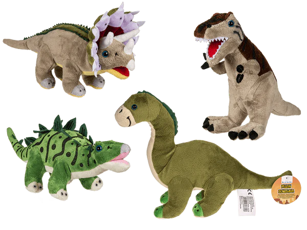 Plüsch-Dinosaurier, ca. 31 cm, 4-fach sortiert
