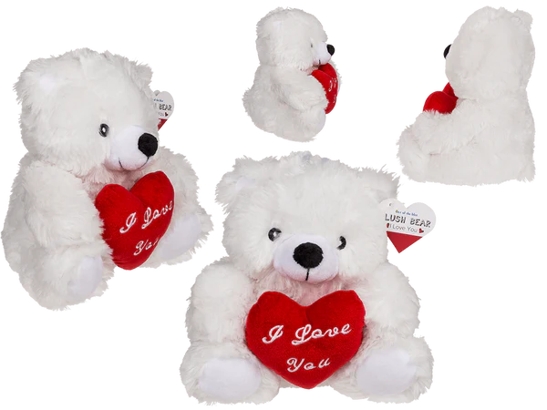 [OOTB-61/6948] Plüsch-Bär mit rotem Herz, I love you, ca. 22 cm