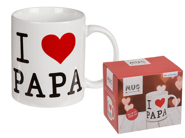 [OOTB-78/8236] Becher, I love Papa, ca. 10 x 8 cm,