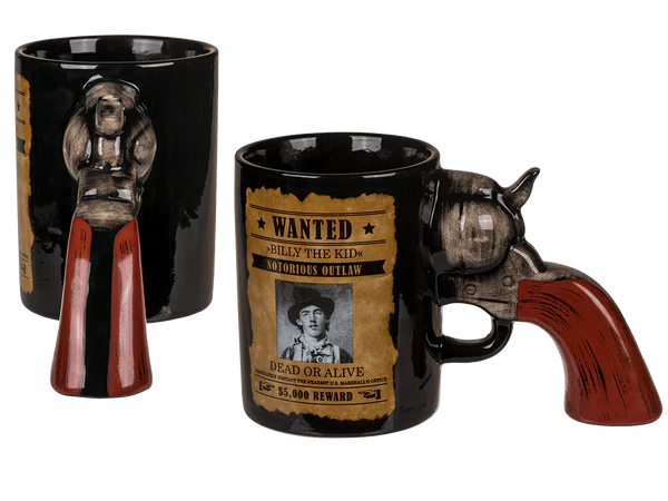 [OOTB-78/8287] Becher, Steckbrief mit Revolvergriff,
