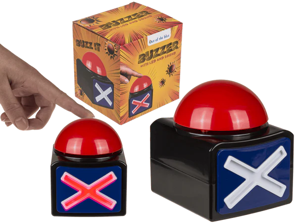 Buzzer mit LED & Sound, ca. 11,5 x 11 cm,