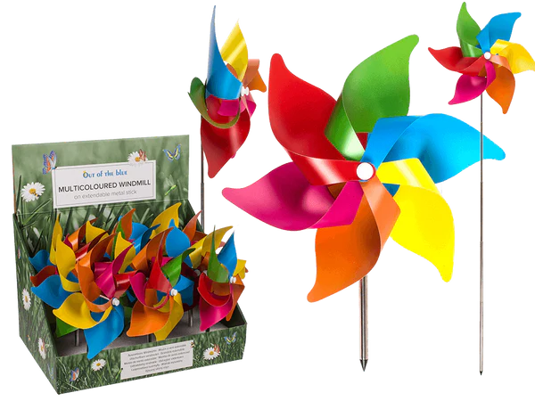 Bunte Windmühle, ca. 27 cm,