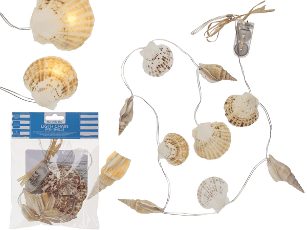 [OOTB-830364] Lichterkette, Muscheln, mit 9 warmweißen LED