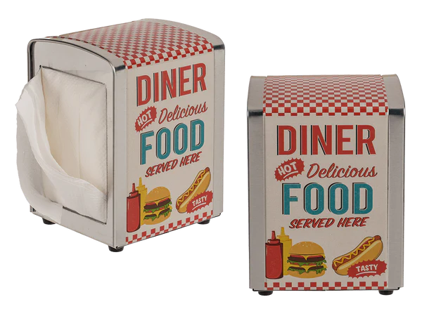 Metall-Serviettenspender, Diner, ca. 14 x 10 cm,