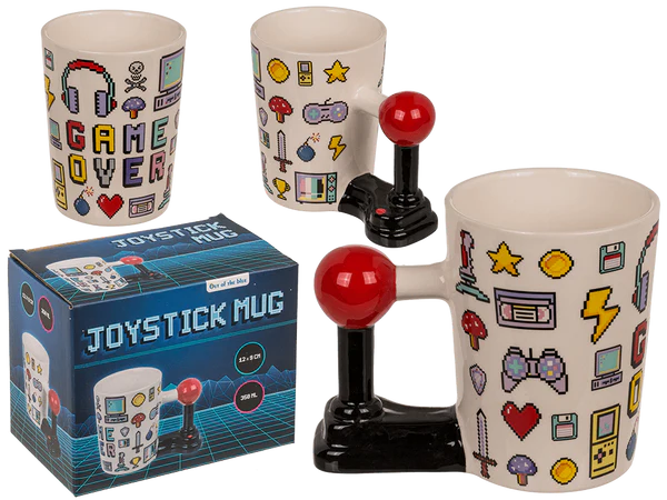 Becher, Game Over mit Joystickgriff,