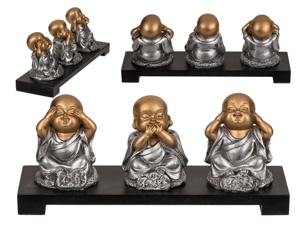Sitzende Deko-Figur, Buddha (nichts böses sehen,