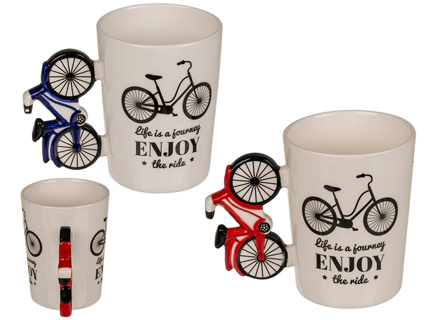 [OOTB-78/8325] Becher, Fahrrad mit Fahrradgriff, ca. 12 x 9 cm,